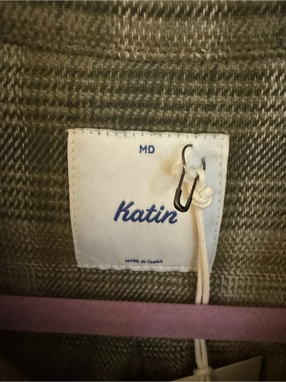 NWT- Katin - Sierra Flannel - Moss medium.